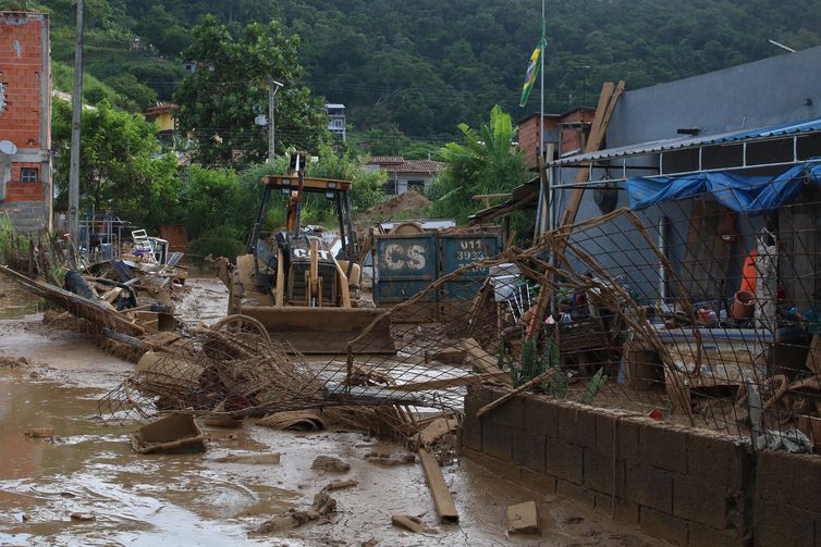 São Sebastião (SP), 20-02-2023, Desmoronamento causado pelas chuvas no bairro Itatinga, conhecido como Topolândia, no litoral norte de São Paulo. Foto: Rovena Rosa/Agência Brasil