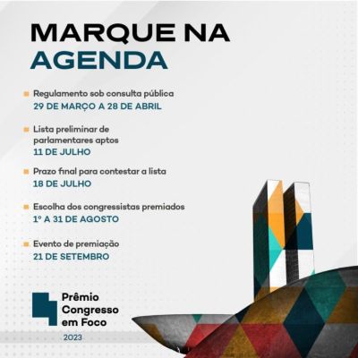 Prêmio Congresso em Foco tem olhar “analítico e criterioso” sobre a política, diz ANTC