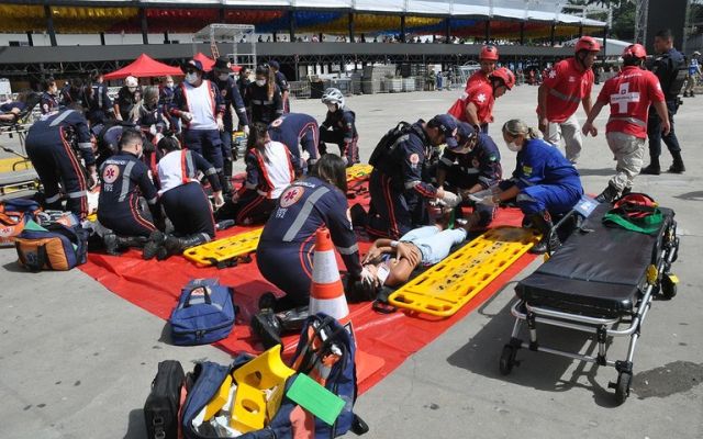 Segurança realiza simulado de incidente com múltiplas vítimas no Parque do Povo