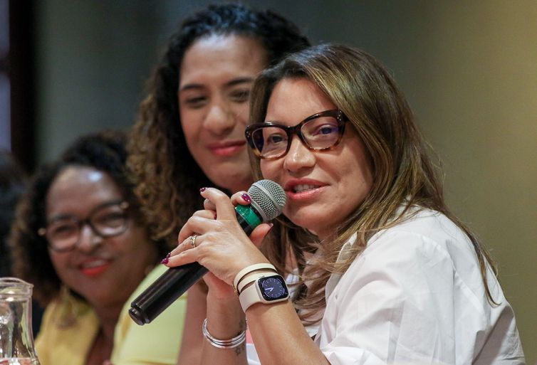 Brasília (DF) 14/06/2023 - Primeira Dama, Janja Lula da Silva, durante abertura do 2° Encontro Nacional de Mulheres Quilombolas. Foto Antônio Cruz/Agência Brasil