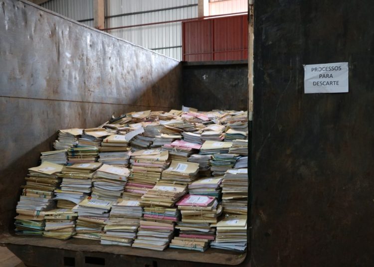 Tribunal de Mato Grosso do Sul recicla mais de 5 toneladas de processos arquivados