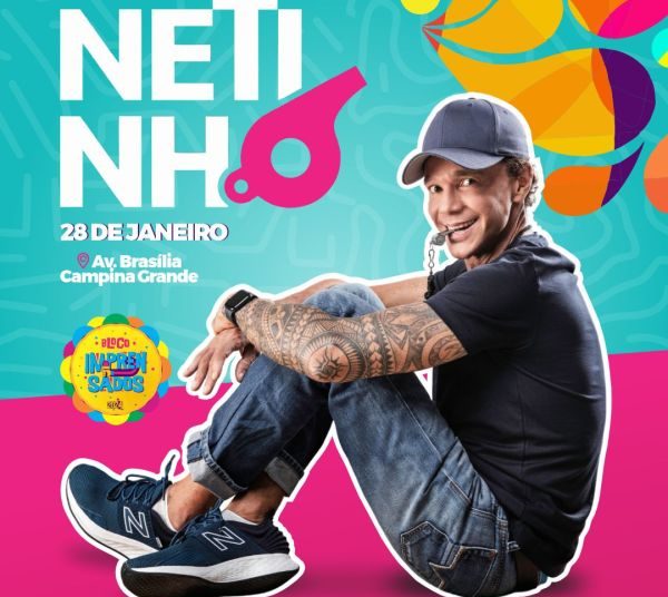 Bloco Imprensados anuncia Netinho como atração no Pré Carnaval 2024 em Campina Grande